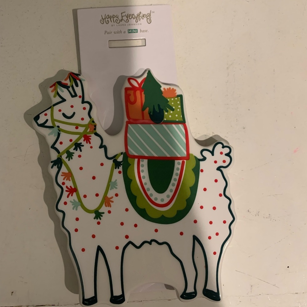 Happy Everything mini attachment Christmas llama